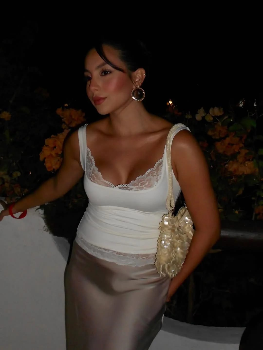 Customer photo review of Jessica Lace Trim Tank Top