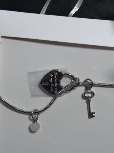 Customer photo review of The Way To My Heart Charm Necklace