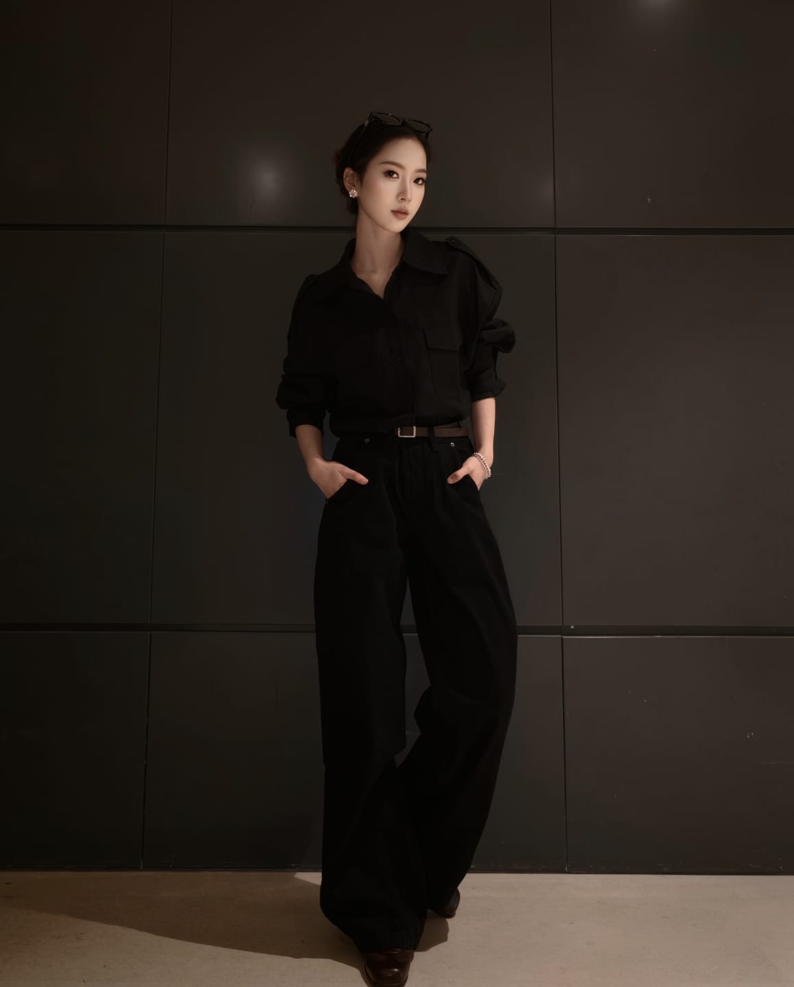 Customer photo review of 0122stepll Slim-Fit Collared Long Sleeve Jacket