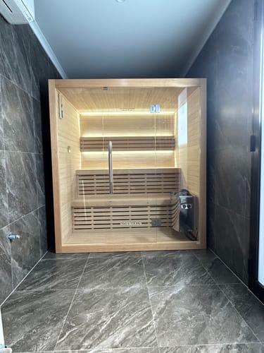 Customer photo review of 4-6 Person Traditional Sauna - 6kw Harvia Heater