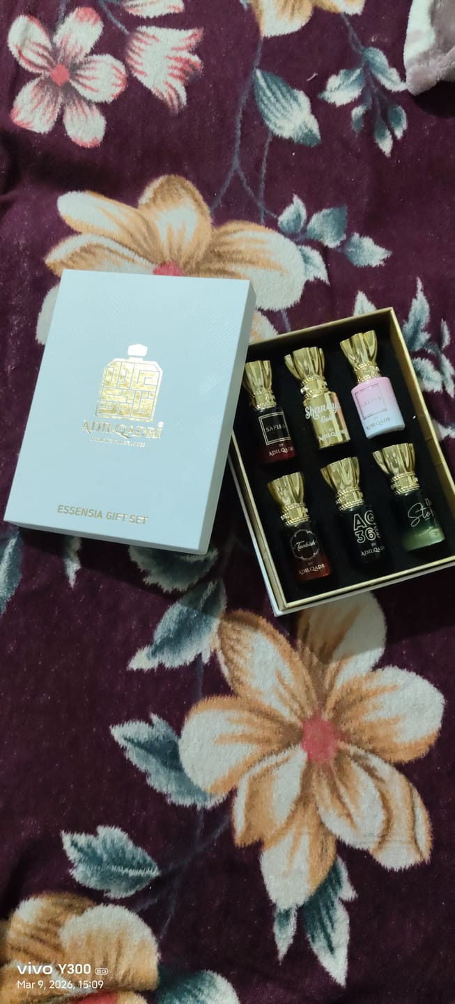 Customer photo review of Assorted Luxury Attar Perfume Gift Set (6 × 5.5Ml)