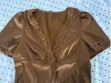 Customer photo review of Rosalie Lace Short Sleeve V-Neck Top