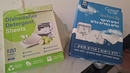 Customer photo review of דפי ניקוי למדיח