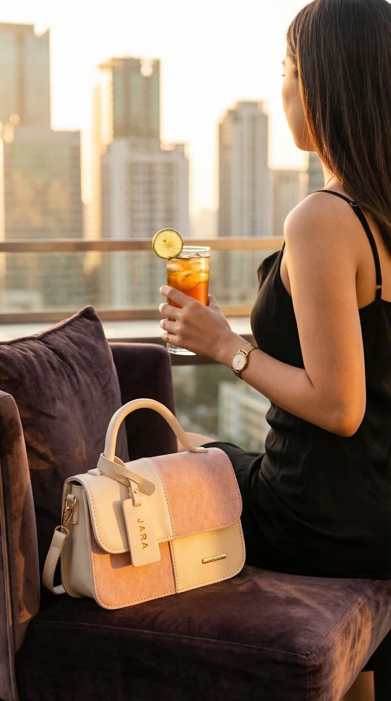 Customer photo review of Malta Color-block handbag