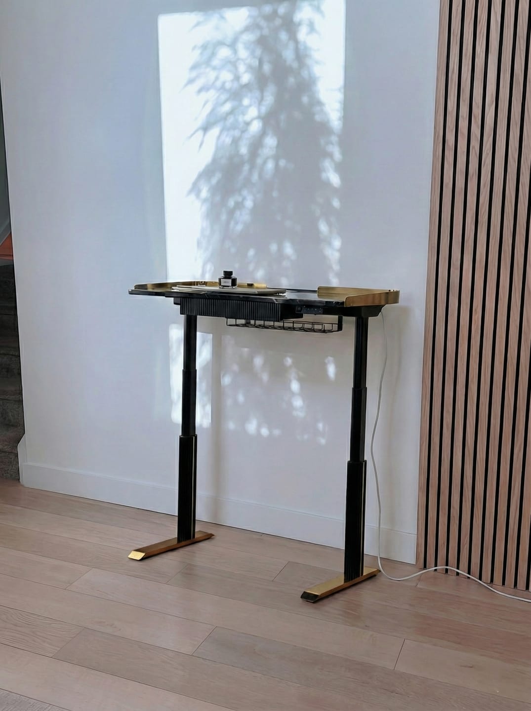 Customer photo review of Estand Electric Adjustable Standing Desk & Fluted Desk with Drawers