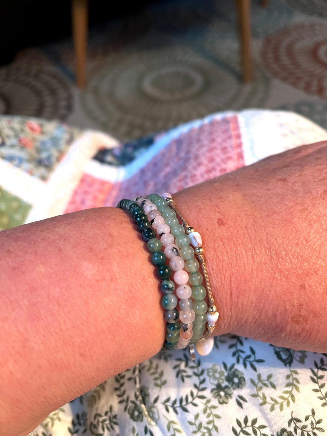 Customer photo review of Cherry Blossom Jasper Bracelet Mini