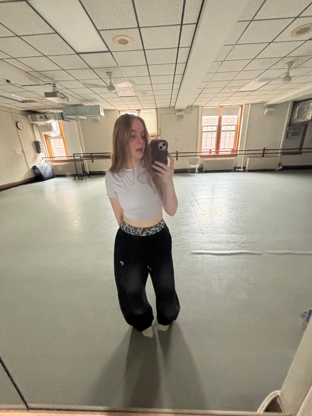 Customer photo review of Aelfric Eden Leopard Double Waist Baggy Sweatpants