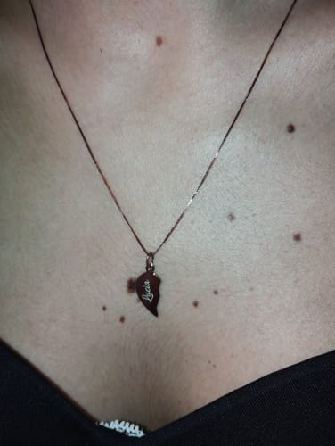 Customer photo review of Collana coppia Due Cuori