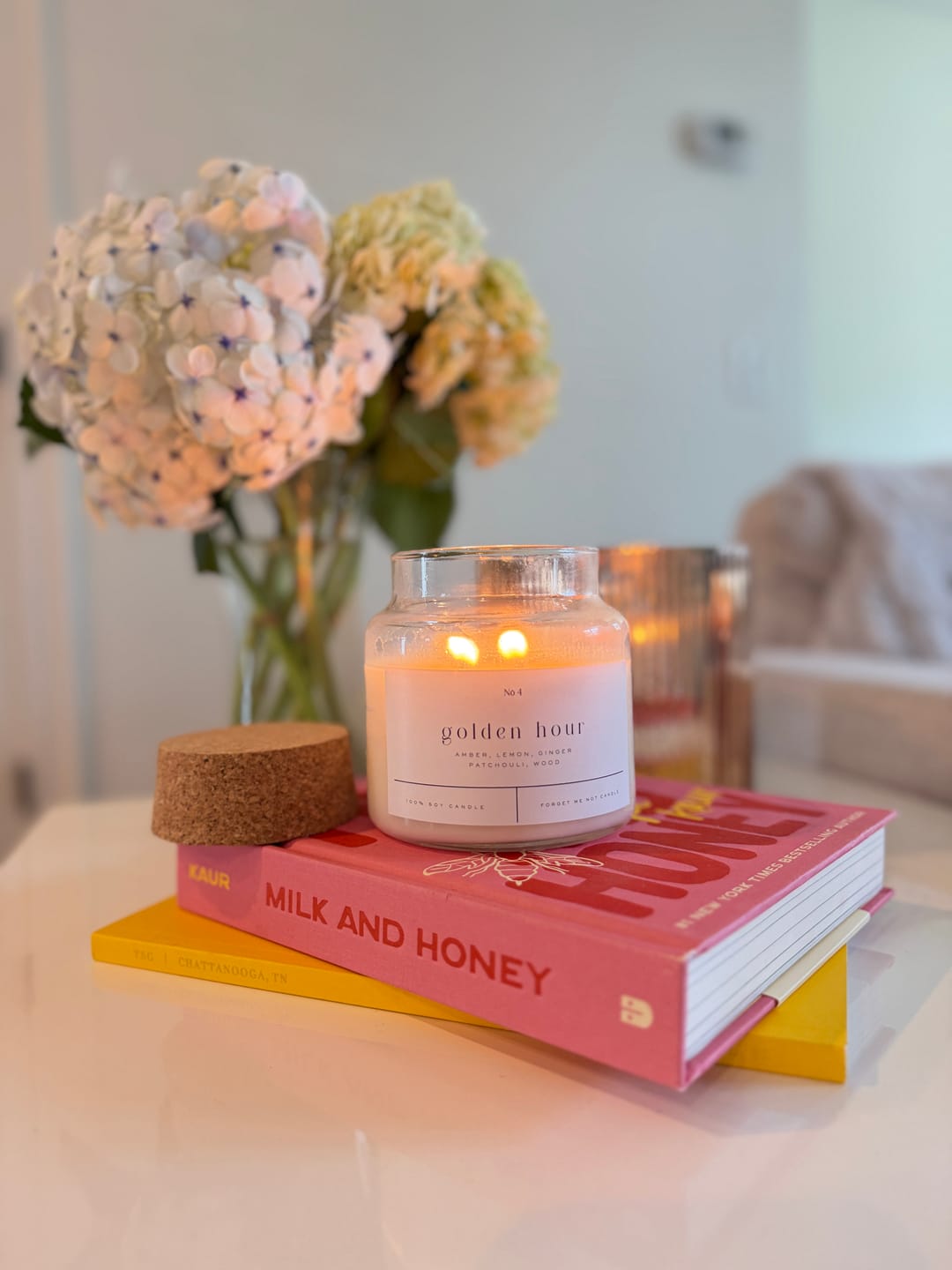 Customer photo review of Golden Hour 22 oz Glass Candle