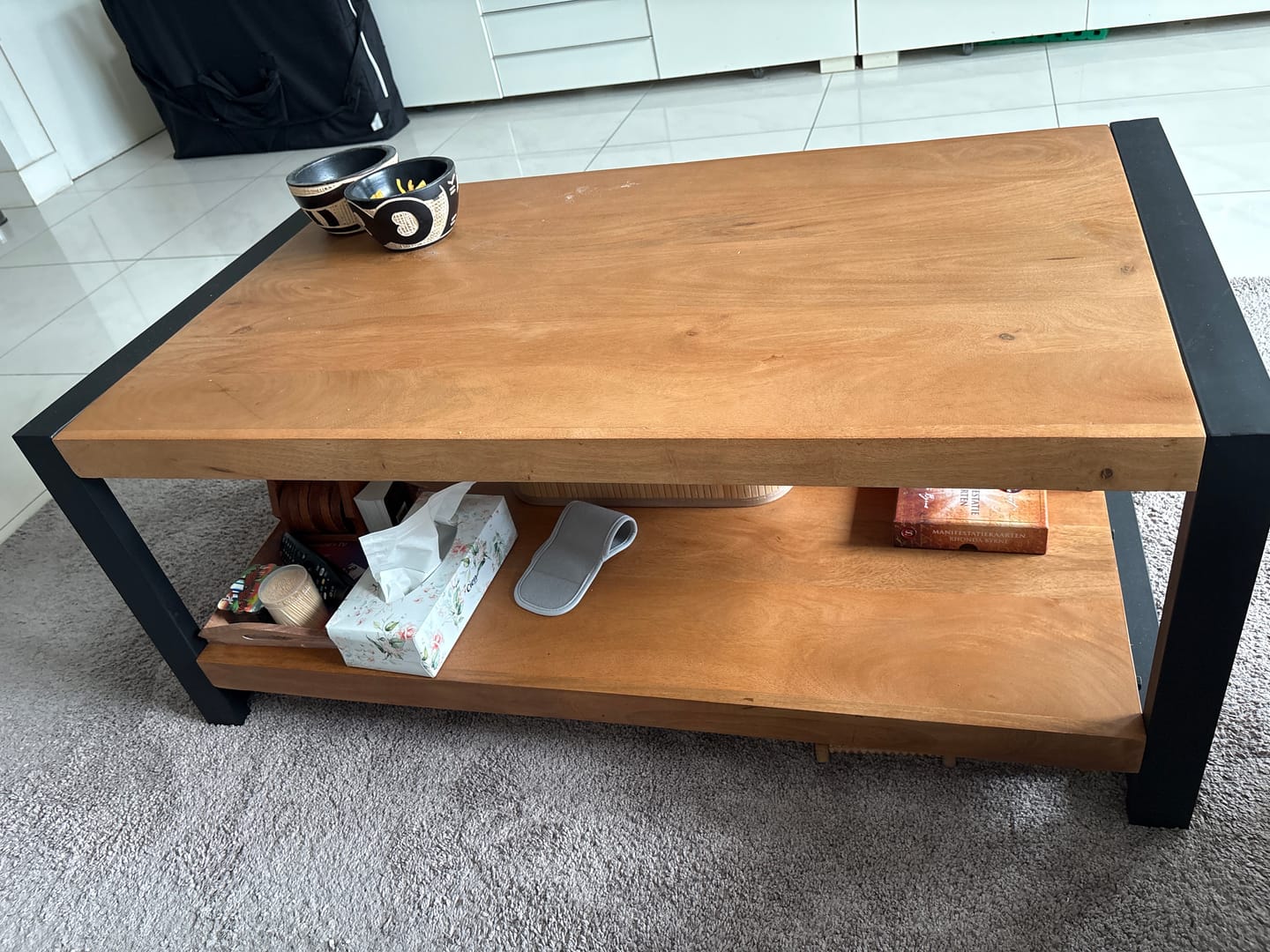 Customer photo review of Salontafel Sorrento | Mangohout & Metaal | 110cm