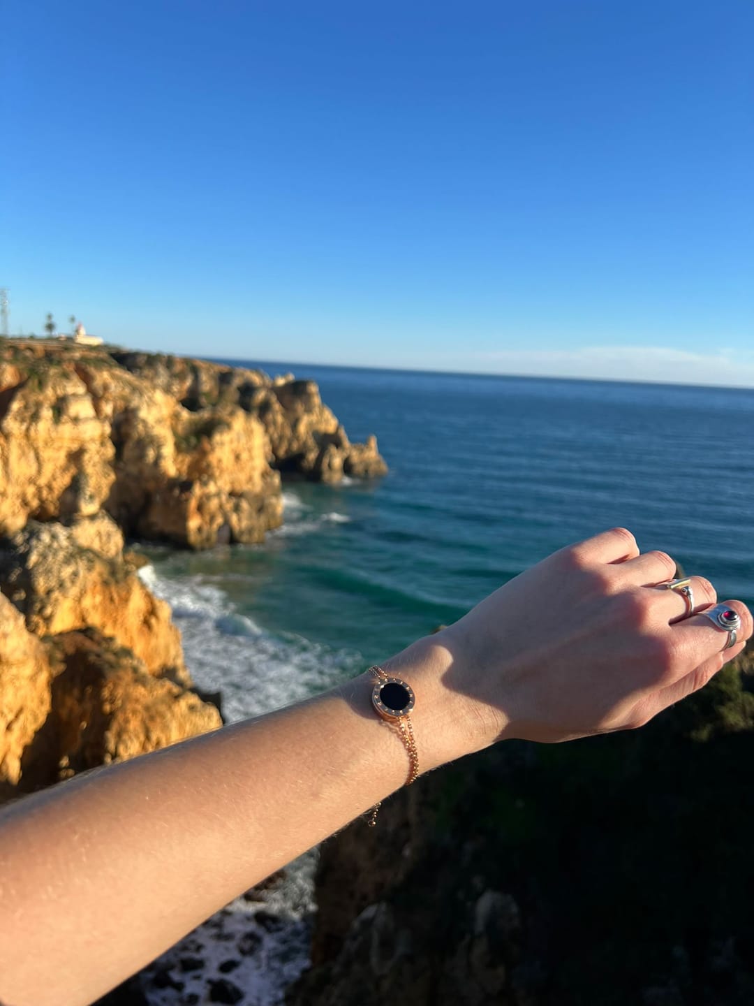 Customer photo review of The Cerret Rose Gold Plated Double Chain Luxury Safety Bracelet