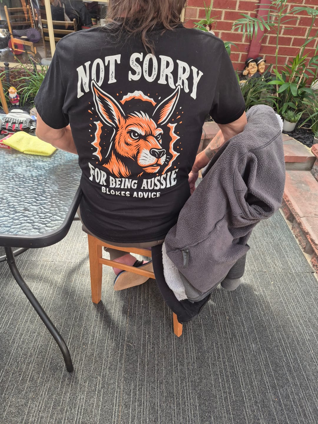Customer photo review of Not Sorry Tee - Black