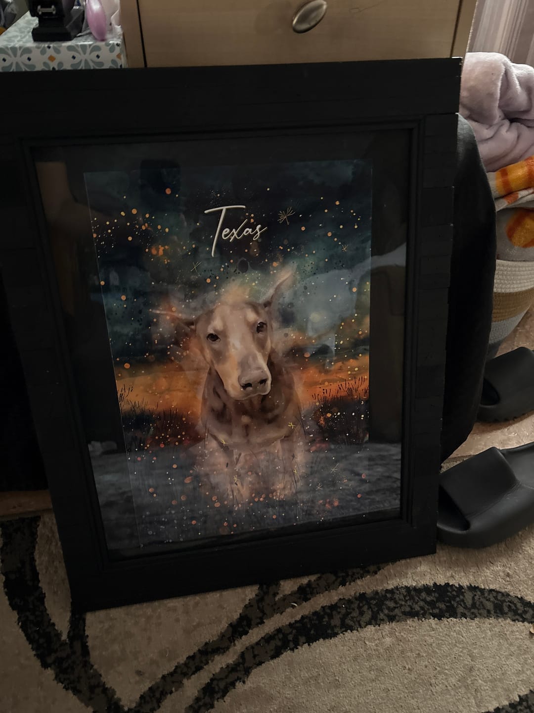 Customer photo review of Pet Portrait Wall Art - The Celestial
