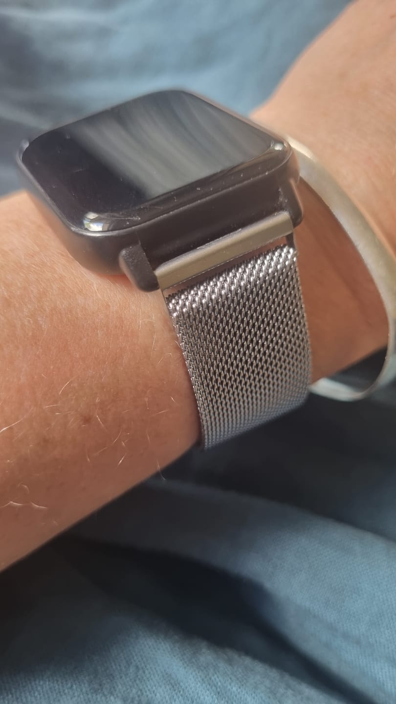 Customer photo review of Silver Milanese Loop