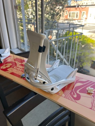 Customer photo review of Push Button Quick Release for Step On® Bindings White