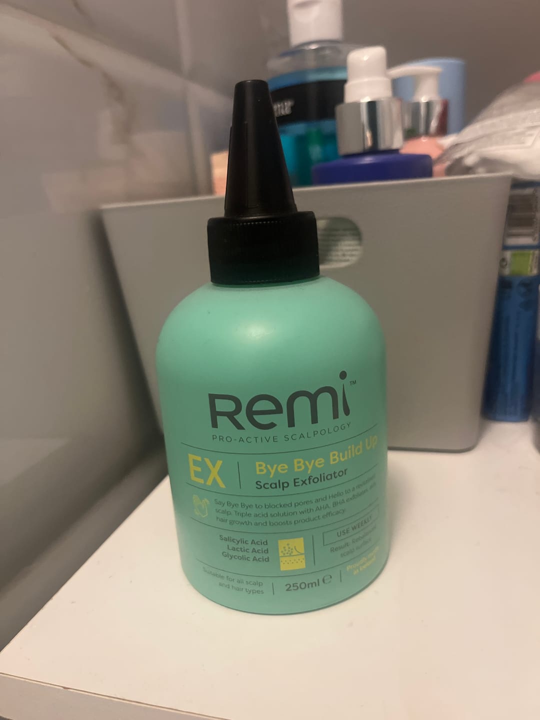 Customer photo review of Bye Bye Build Up - Scalp Exfoliator