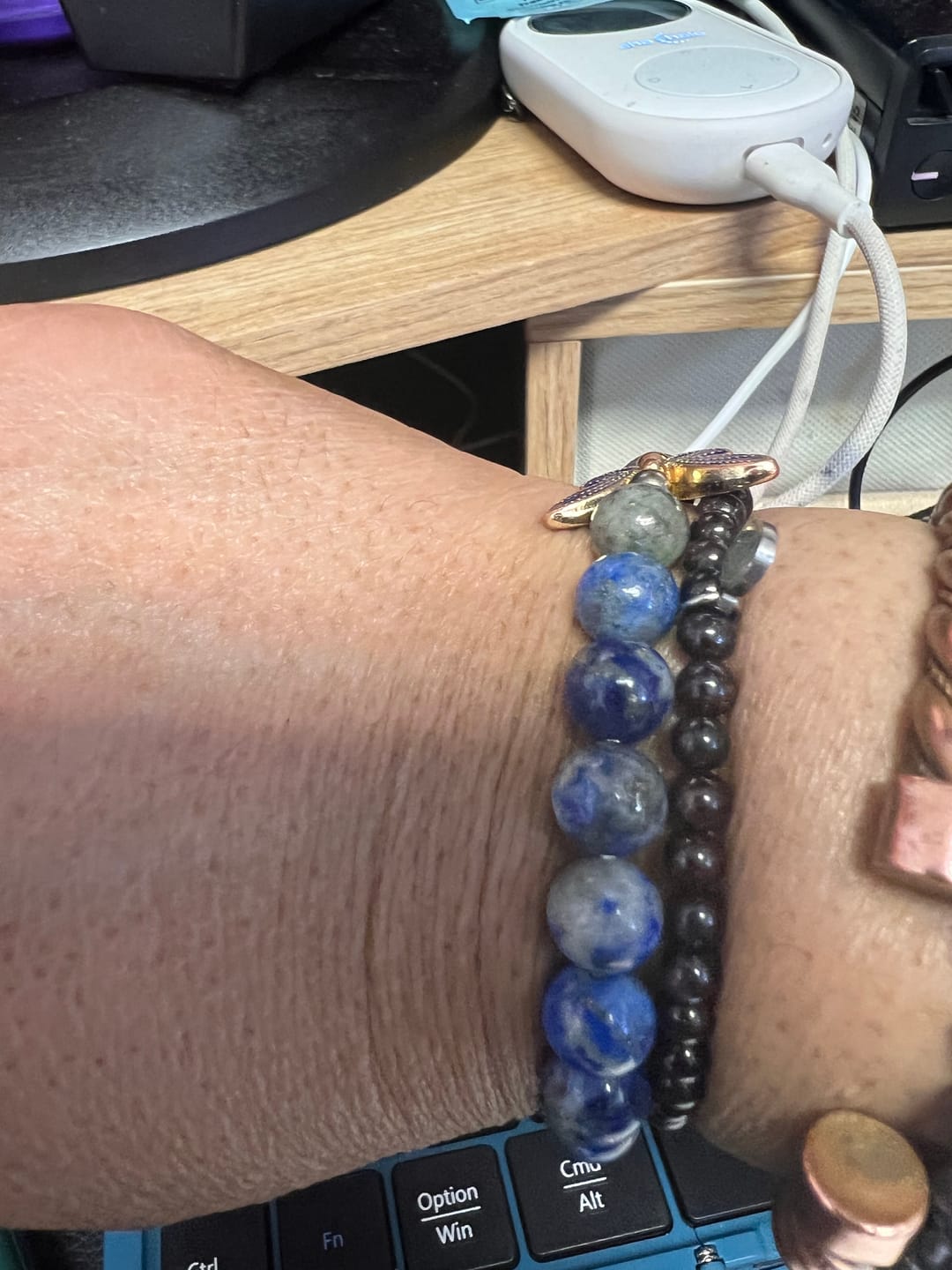 Customer photo review of Garnet Bracelet Mini