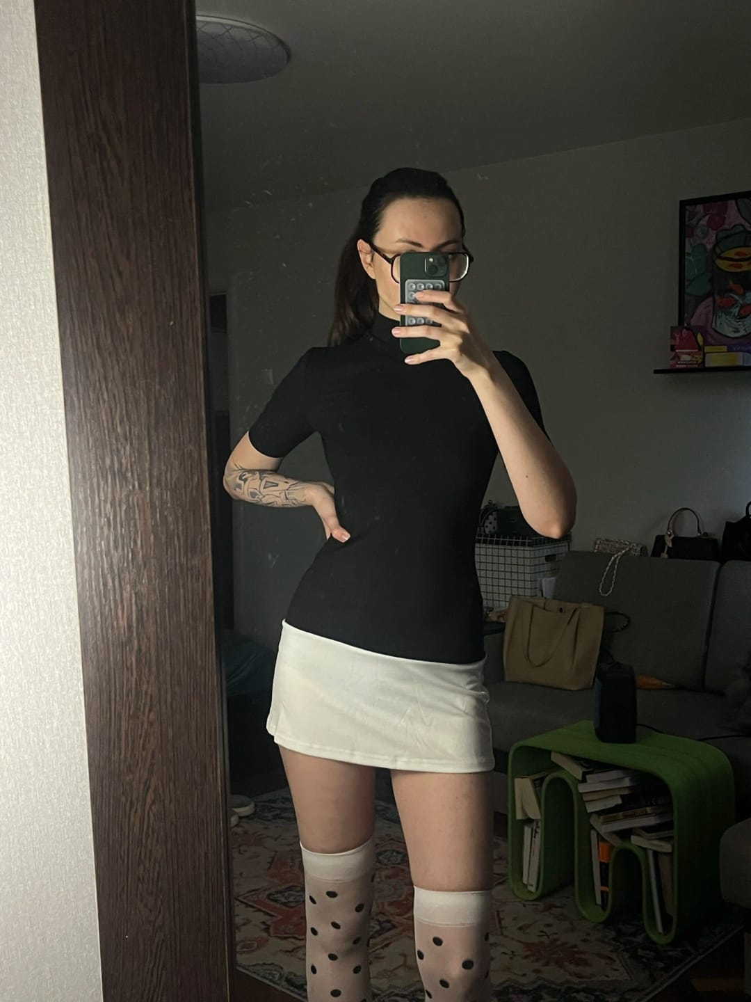 Customer photo review of Betty High Neck Mini Dress