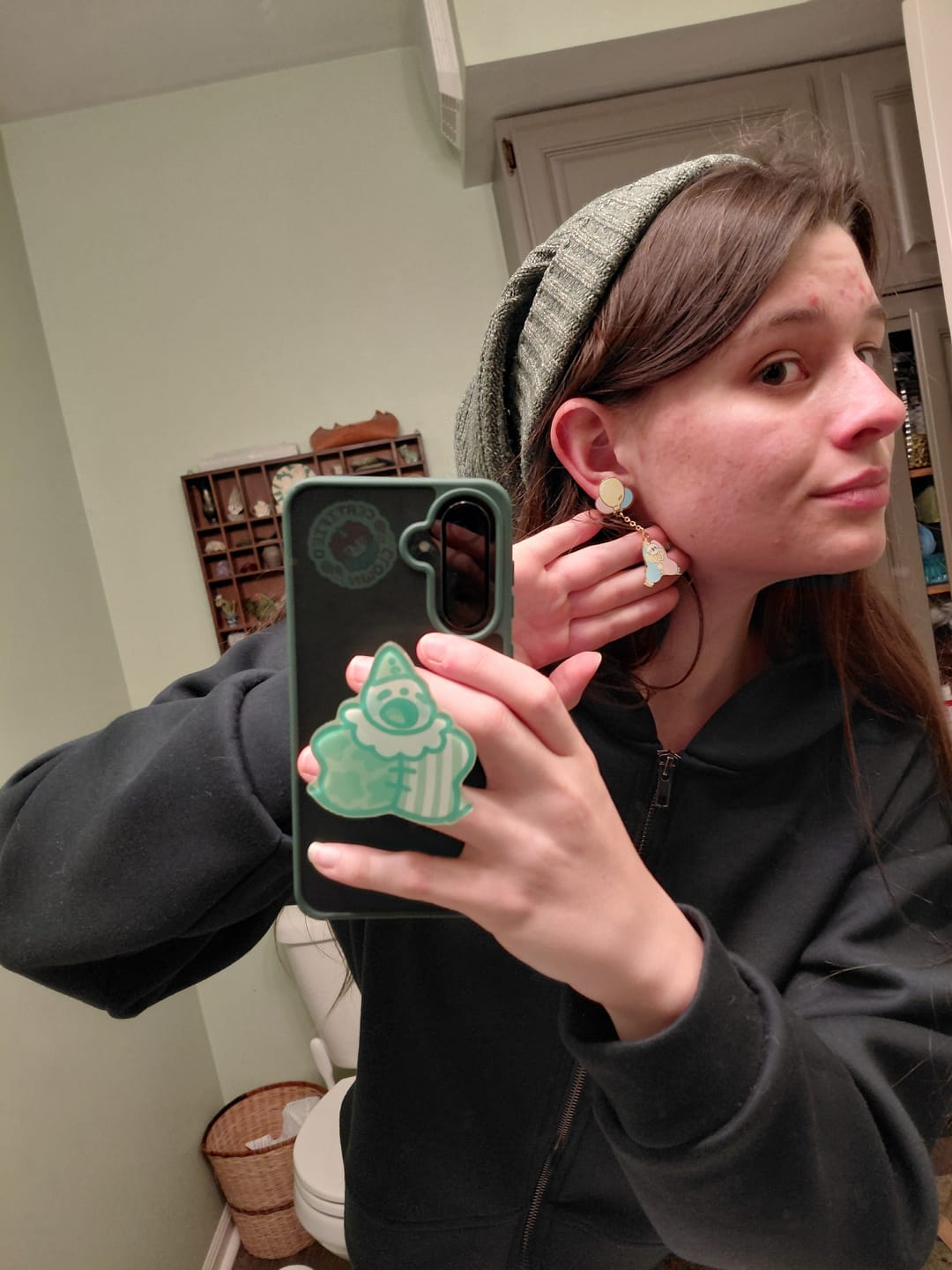 Customer photo review of Dangling Clown Earrings