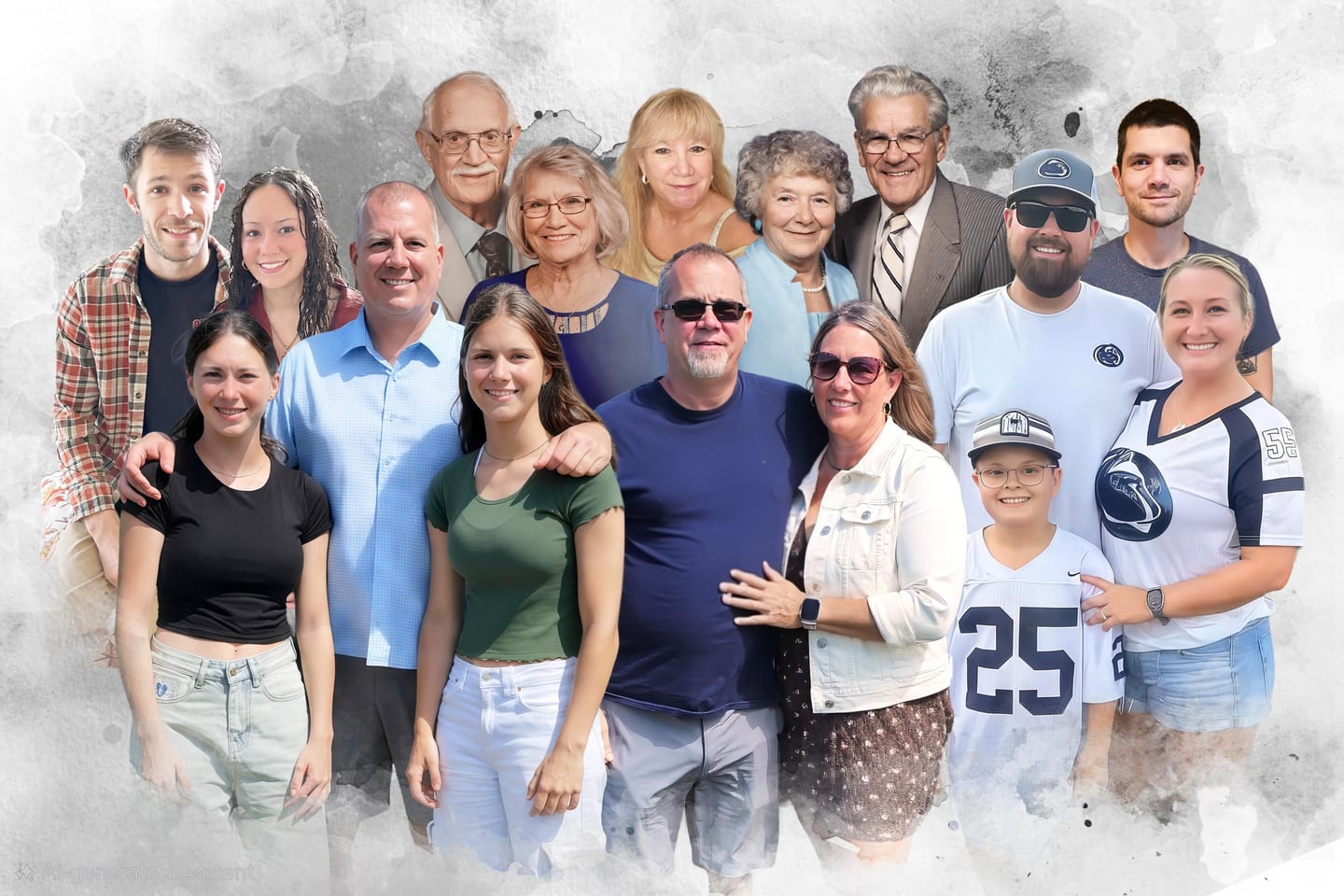Customer photo review of Add Loved One to Photo, Family Portrait From Different Photos, Combine Photos Canvas, Christmas Gift, Memorial Gift for Dad Mom, Add Passed Away
