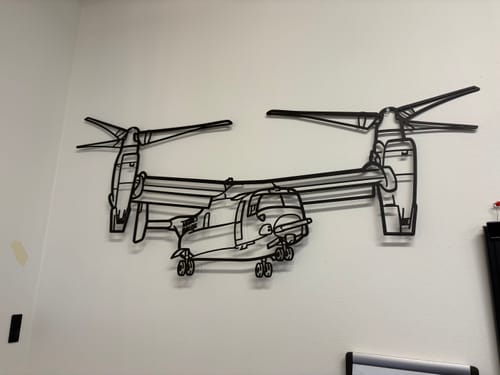 Customer photo review of Your Custom Aircraft Silhouette Metal Wall Art