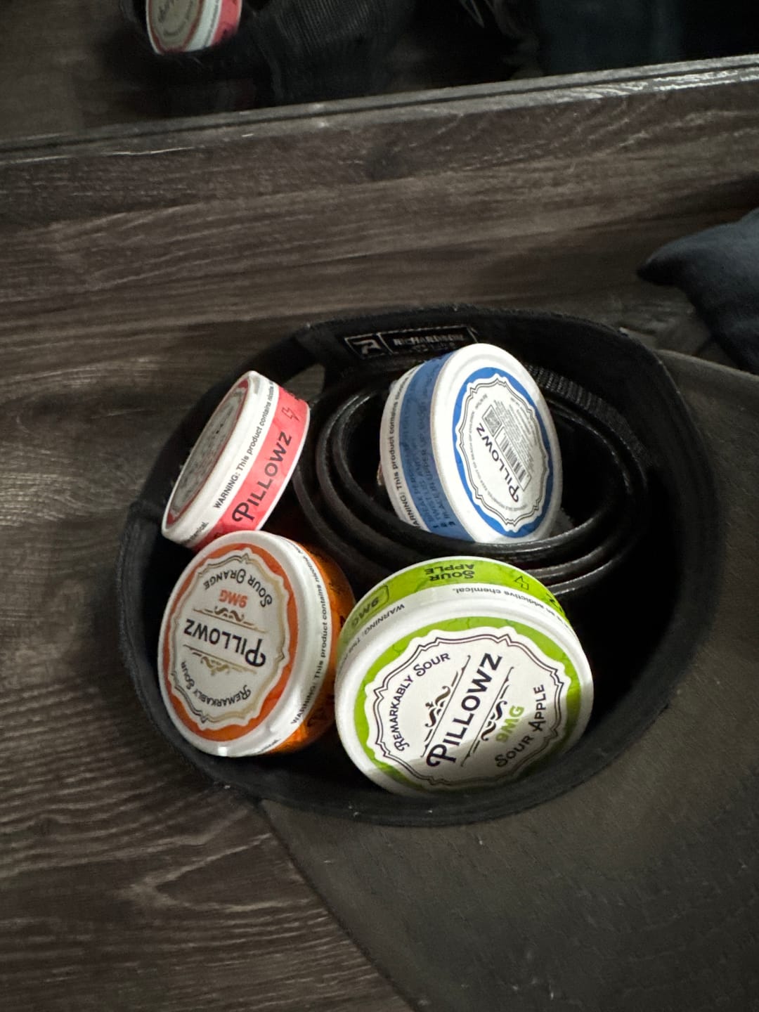 Customer photo review of Sour Pouches 5-Can Multi Flavor Pack