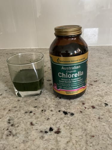 Customer photo review of Australian Organic Chlorella Powder - Mixed Berries, 200g