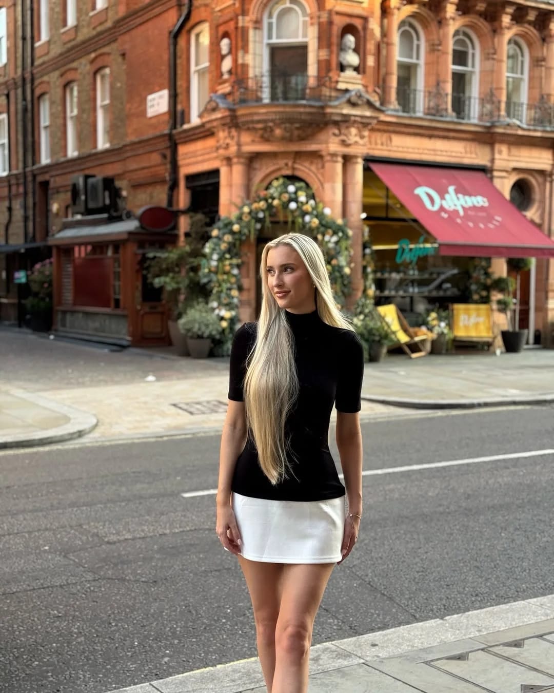 Customer photo review of Betty High Neck Mini Dress