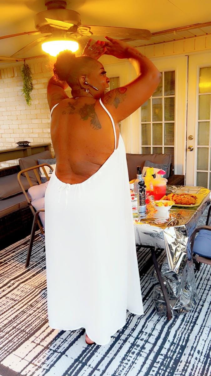 Customer photo review of softari™ Driftline Dress