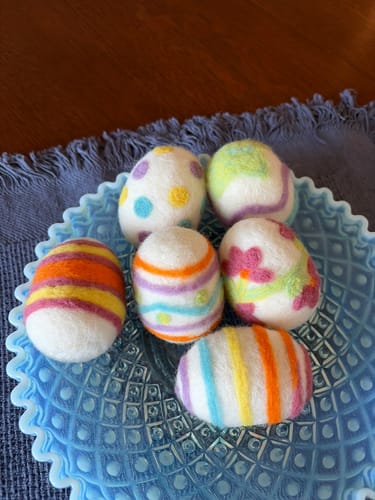 Customer photo review of Easter Eggs Needle Felting Kit