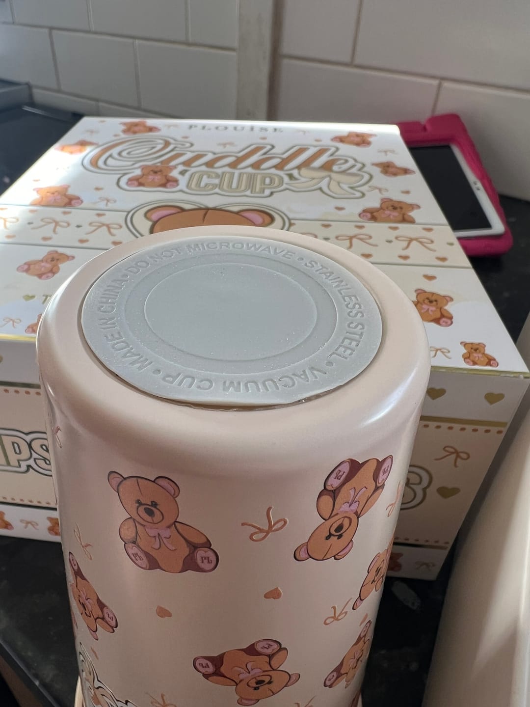 Customer photo review of Teddy Touch Steel Cuddle Cup