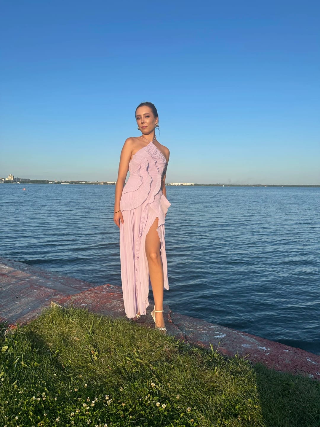 Customer photo review of Kris Halter Strap Ruffled Tule Dress