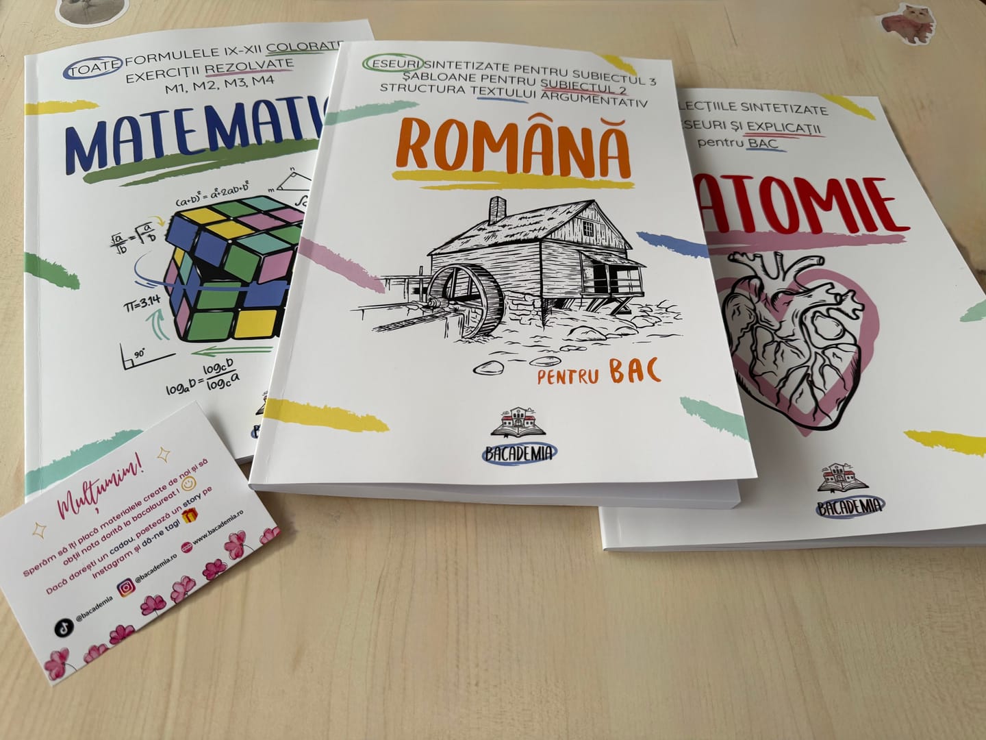 Customer photo review of Pachet Bacalaureat (Română + Matematică + Anatomie clasele XI-XII) Bacademia