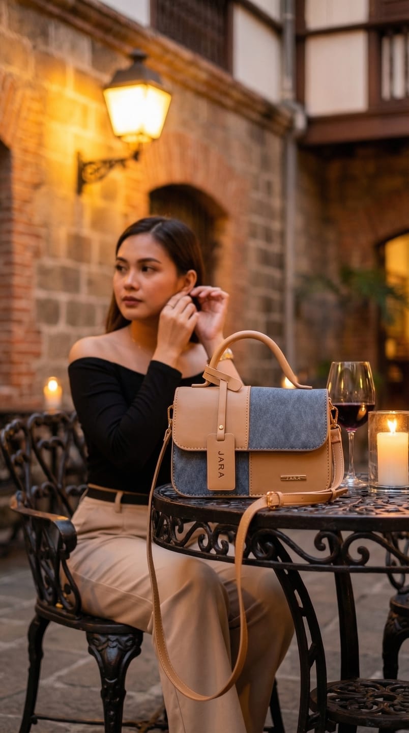 Customer photo review of Malta Color-block handbag