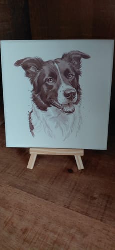 Customer photo review of Sepia Vintage Portret Tegeltje