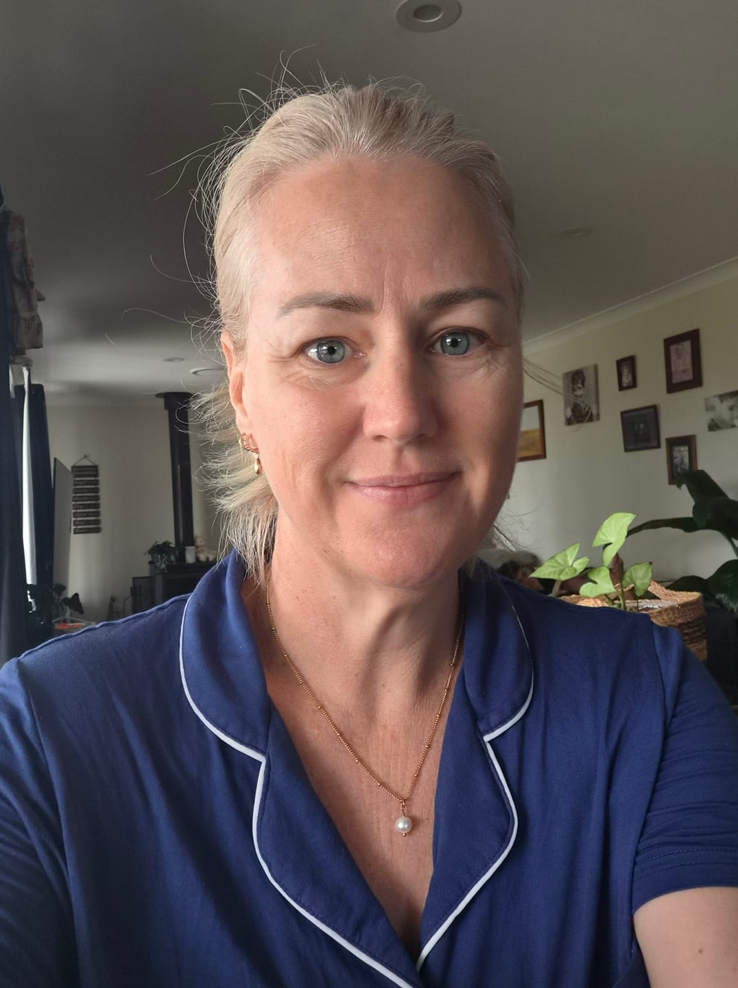 Customer photo review of BLUE SHORT NIGHTIE