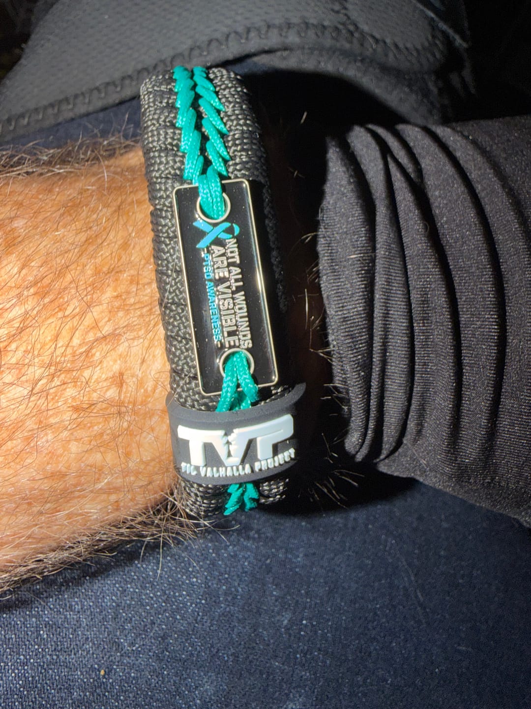 Customer photo review of PTSD Awareness - Paracord Bracelet