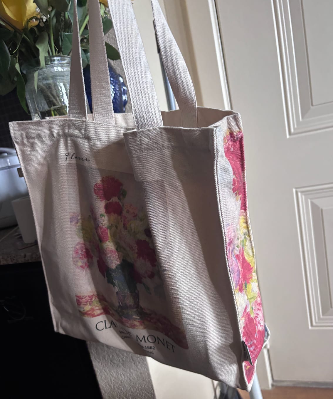 Customer photo review of Claude Monet "Peonies" - Tote Bag