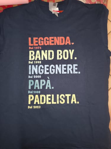 Customer photo review of Leggenda da... - Maglietta personalizzata da uomo per la Festa del Papà