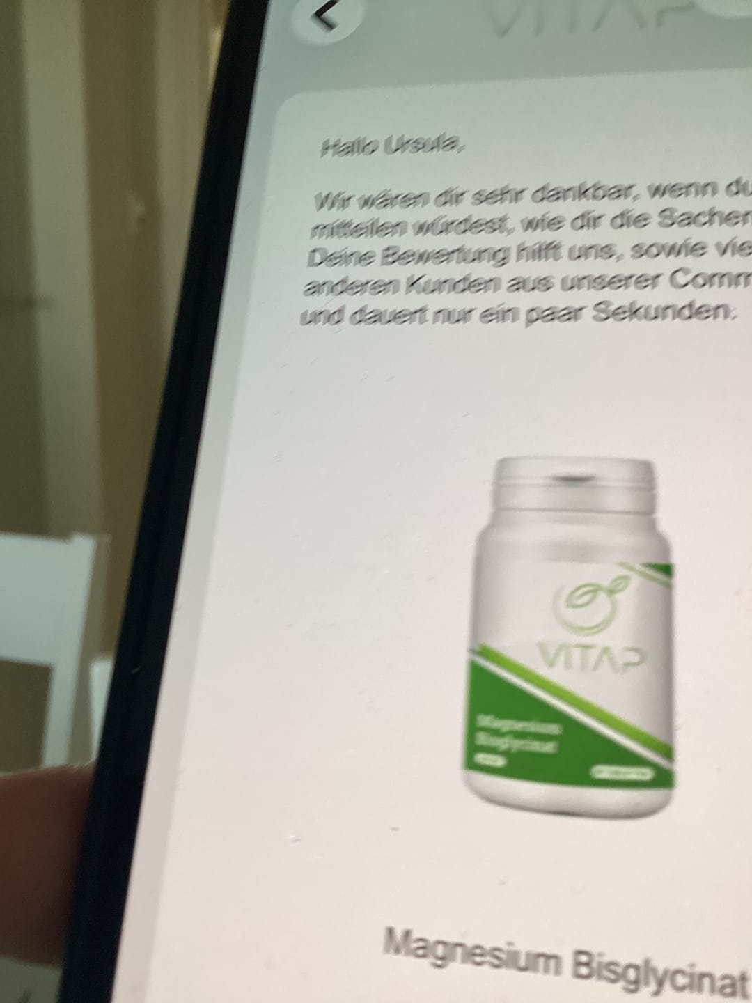 Customer photo review of Magnesium Bisglycinat