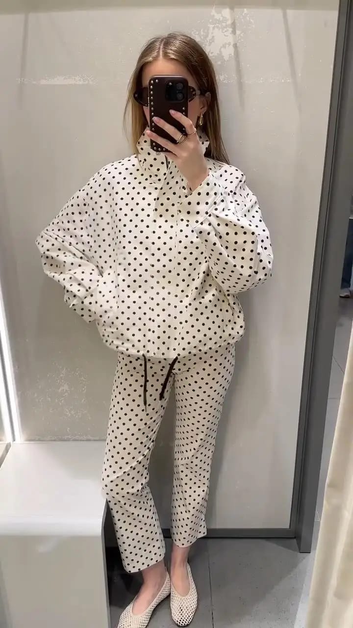 Customer photo review of Donna Polka Dot Co-Ord Set