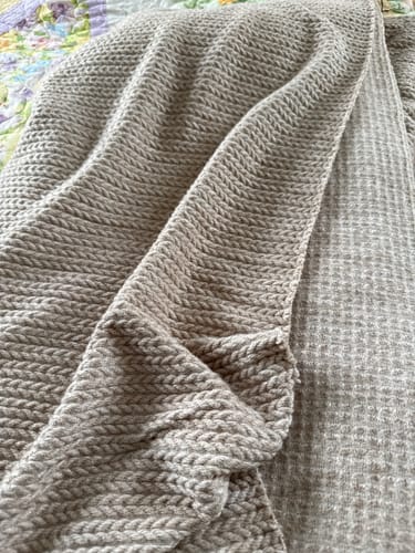 Customer photo review of Oatmeal Buttery Soft Cable Textured Sweater Knit