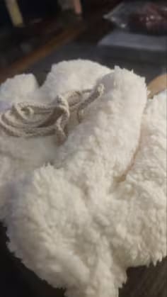 Customer photo review of Cozy Teddy Fleece Mittens