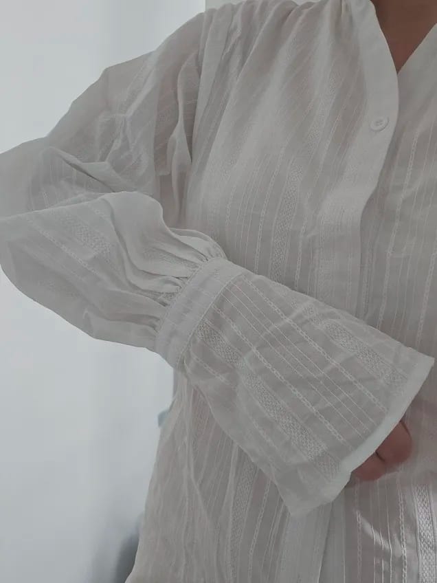 Customer photo review of Merry Oversized Blouse