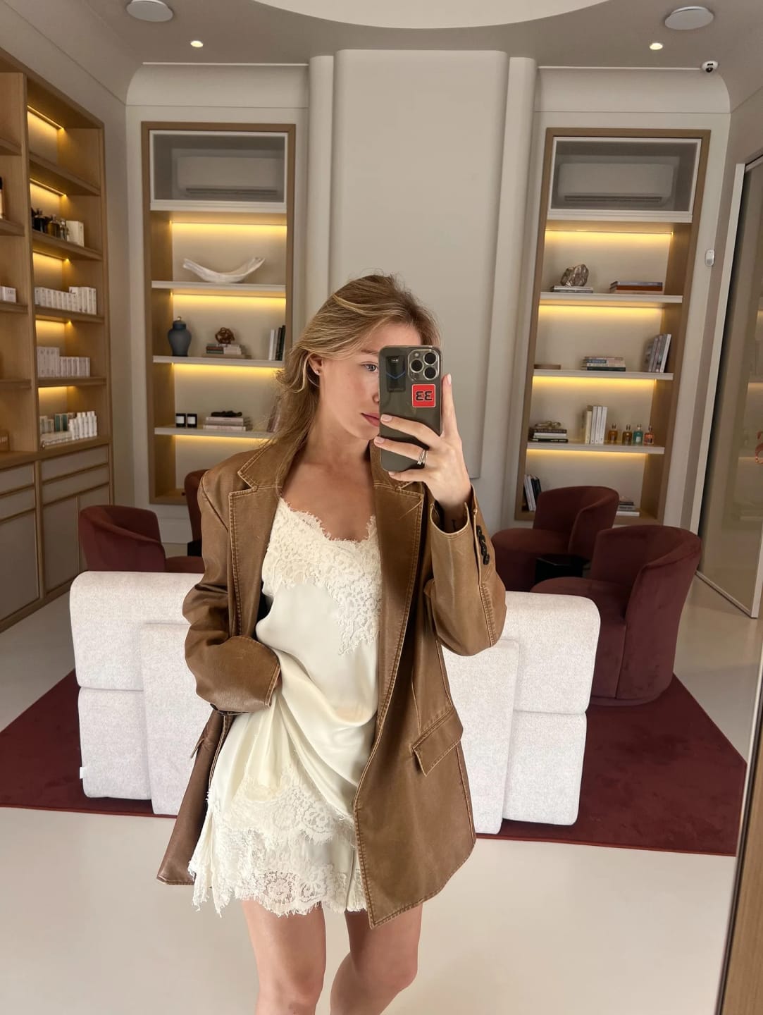 Customer photo review of Danica Satin Silk Lace Shorts