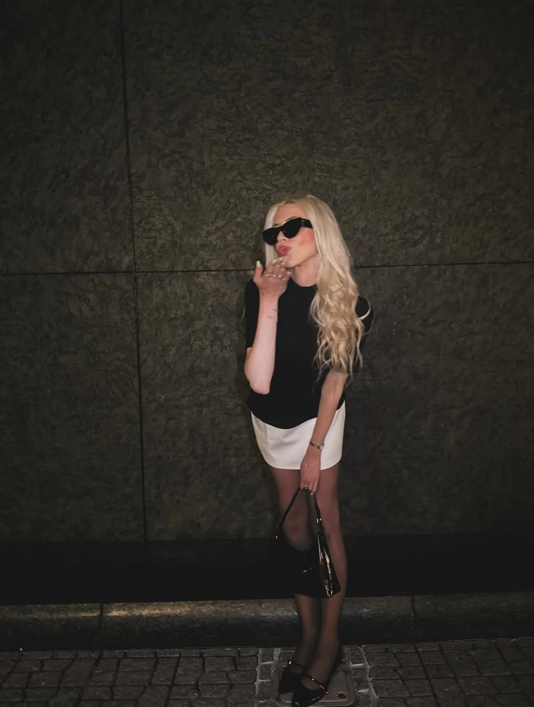 Customer photo review of Betty High Neck Mini Dress