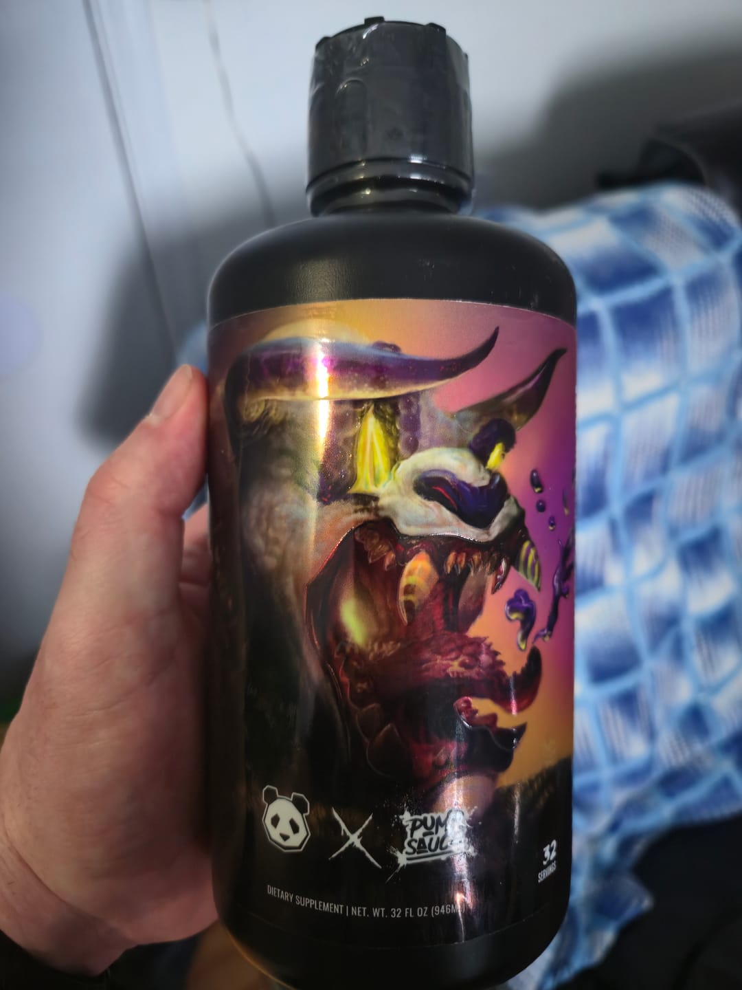 Customer photo review of Panda Supps X Pump Sauce Collaboration Liquid Pre Workout - PANDA SAUCE (Grape Lemonade)