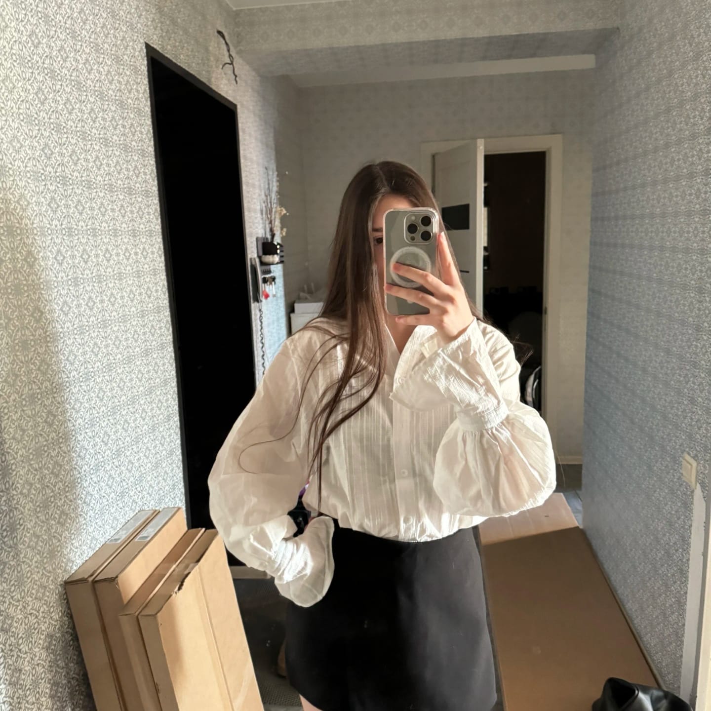 Customer photo review of Merry Oversized Blouse
