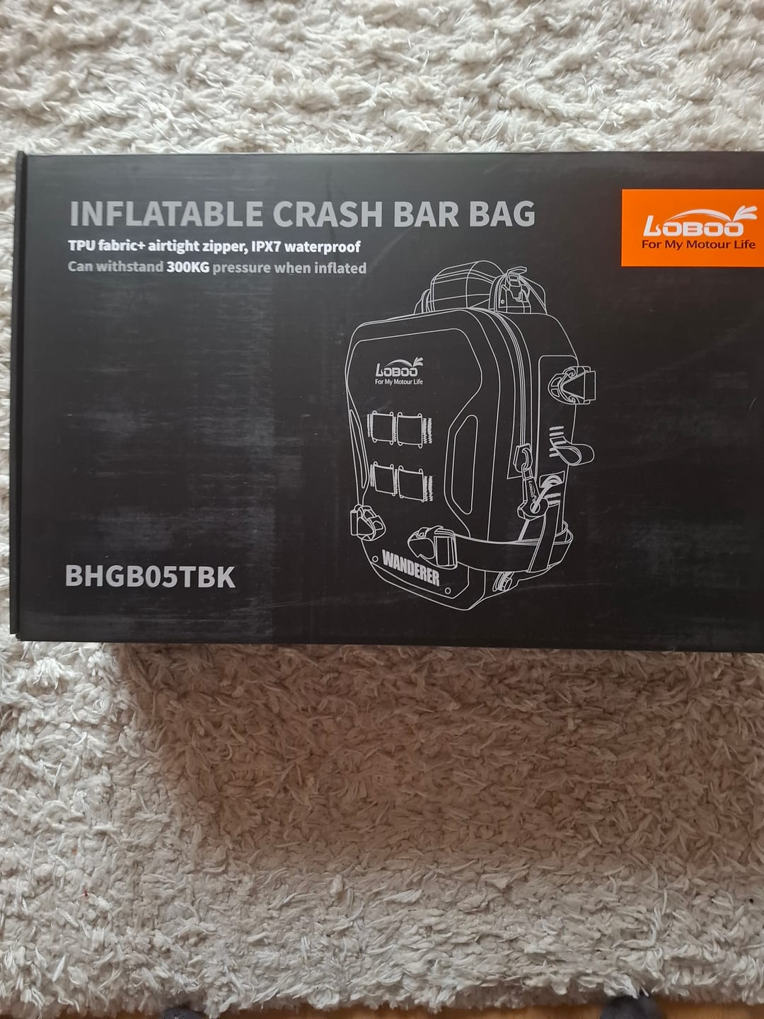 Customer photo review of Alps Inflatable Crash Bar Bag | 300KG Passive Protection | IPX7 Waterproof