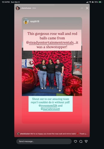 Customer photo review of 8x8ft Sturdy Adjustable Portable Flower Wall Balloon Stand for Baby Showers & Birthdays & Wedding Events